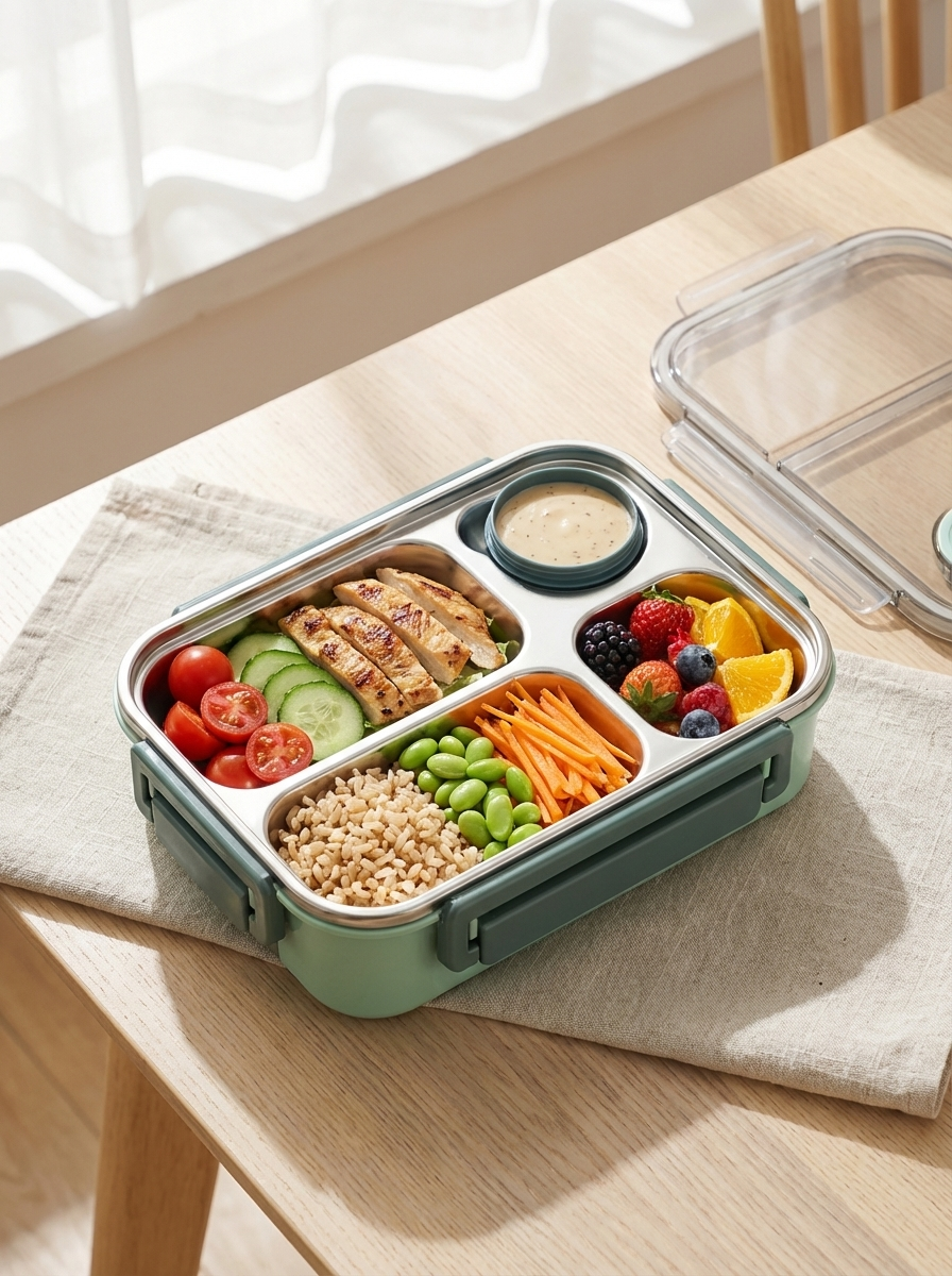 WarmNest Bento Box™ | Insulated Stainless Steel Lunch Box – Leakproof Thermal Food Container for Kids & Adults (850ml)