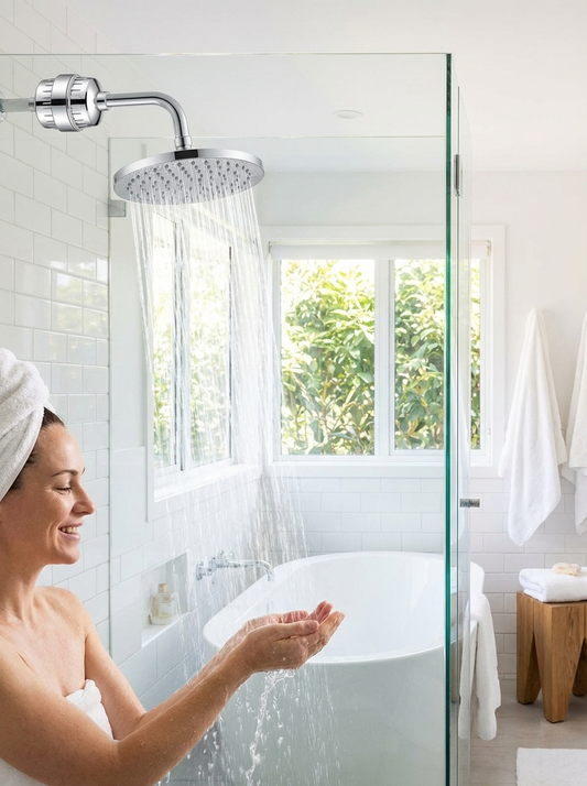 PureFlow Shower Filter⢠| High Output Shower Head Filter â Removes Chlorine & Heavy Metals for Softer Skin & Healthier Hair