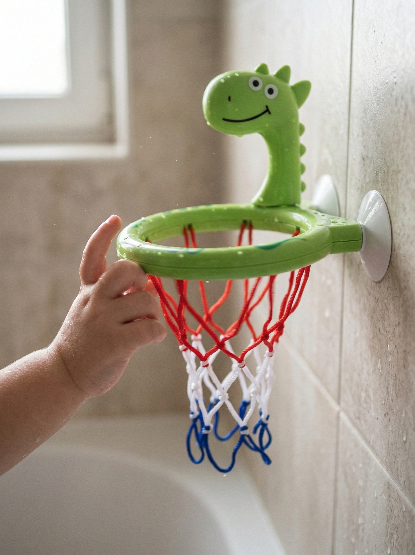 Basketball Hoop Bath Toy Set™ | Suction Cup Spinner Bath Toys for Toddlers – Fun Sensory Water Toys for Kids