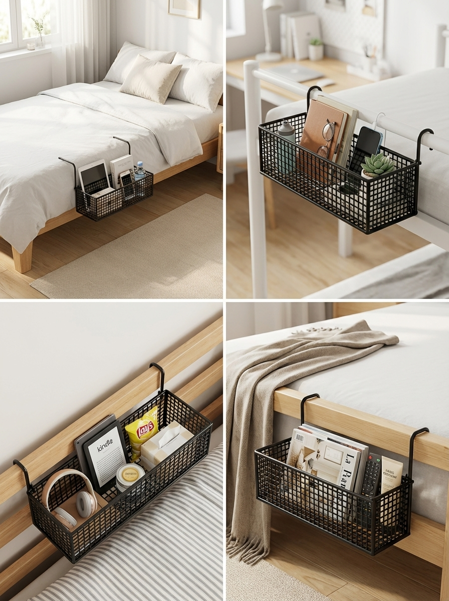 Bedside Buddy Caddy™ | Bedside Storage Organiser for Bed, Couch & Bunk Beds – Remote, Phone & Essentials Holder