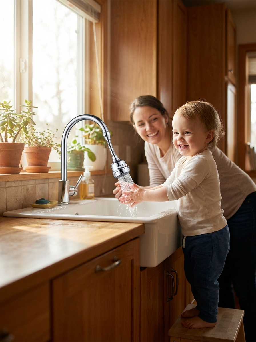 LittleFlow Faucet Extender™ | Kids Sink Tap Extender for Toddlers – Easy Hand Washing Helper for Bathroom & Kitchen