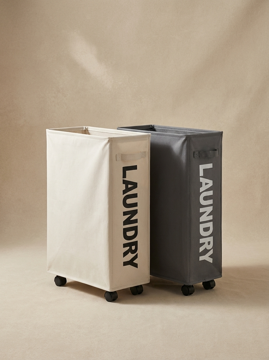 Roll & Store Laundry Basket™ | Large Capacity Laundry Hamper with Wheels – Foldable Waterproof Clothes Storage Bag