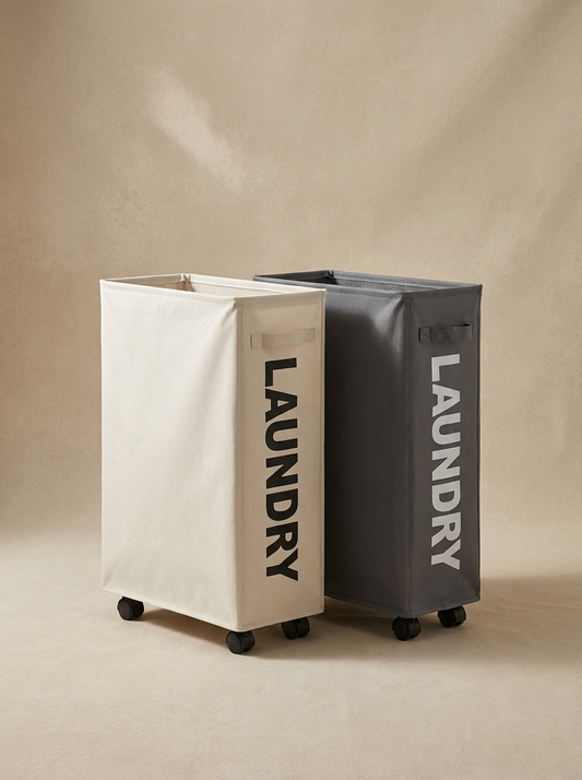 Roll & Store Laundry Basket™ | Large Capacity Laundry Hamper with Wheels – Foldable Waterproof Clothes Storage Bag