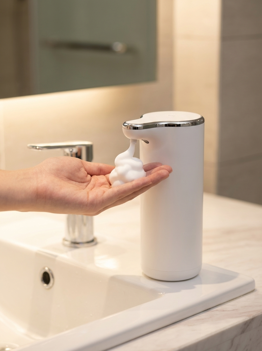 PureFoam Auto Dispenser™ | Touchless Automatic Soap Dispenser – Wall Mounted Rechargeable Foam Dispenser for Bathroom & Kitchen