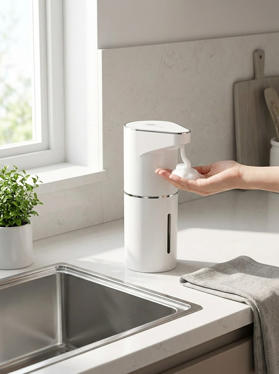 PureFoam Auto Dispenser™ | Touchless Automatic Soap Dispenser – Wall Mounted Rechargeable Foam Dispenser for Bathroom & Kitchen