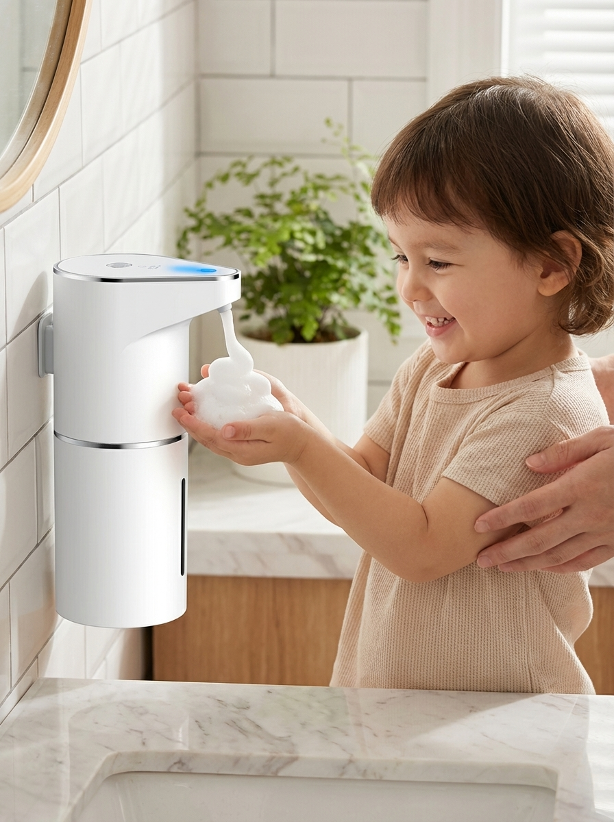 PureFoam Auto Dispenser™ | Touchless Automatic Soap Dispenser – Wall Mounted Rechargeable Foam Dispenser for Bathroom & Kitchen