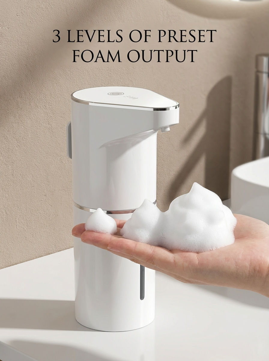 PureFoam Auto Dispenser™ | Touchless Automatic Soap Dispenser – Wall Mounted Rechargeable Foam Dispenser for Bathroom & Kitchen