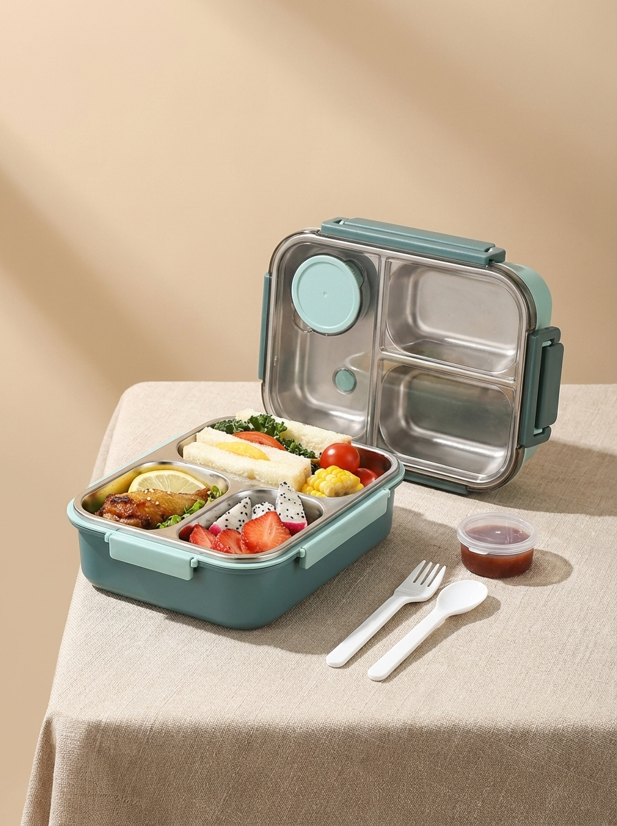 WarmNest Bento Box™ | Insulated Stainless Steel Lunch Box – Leakproof Thermal Food Container for Kids & Adults (850ml)