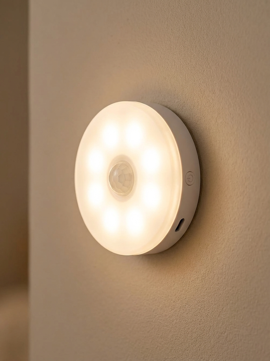 GlowNest Motion Lights™ | Motion Sensor LED Night Lights (3-Pack) – Adjustable Brightness for Bedroom, Stairs & Hallways