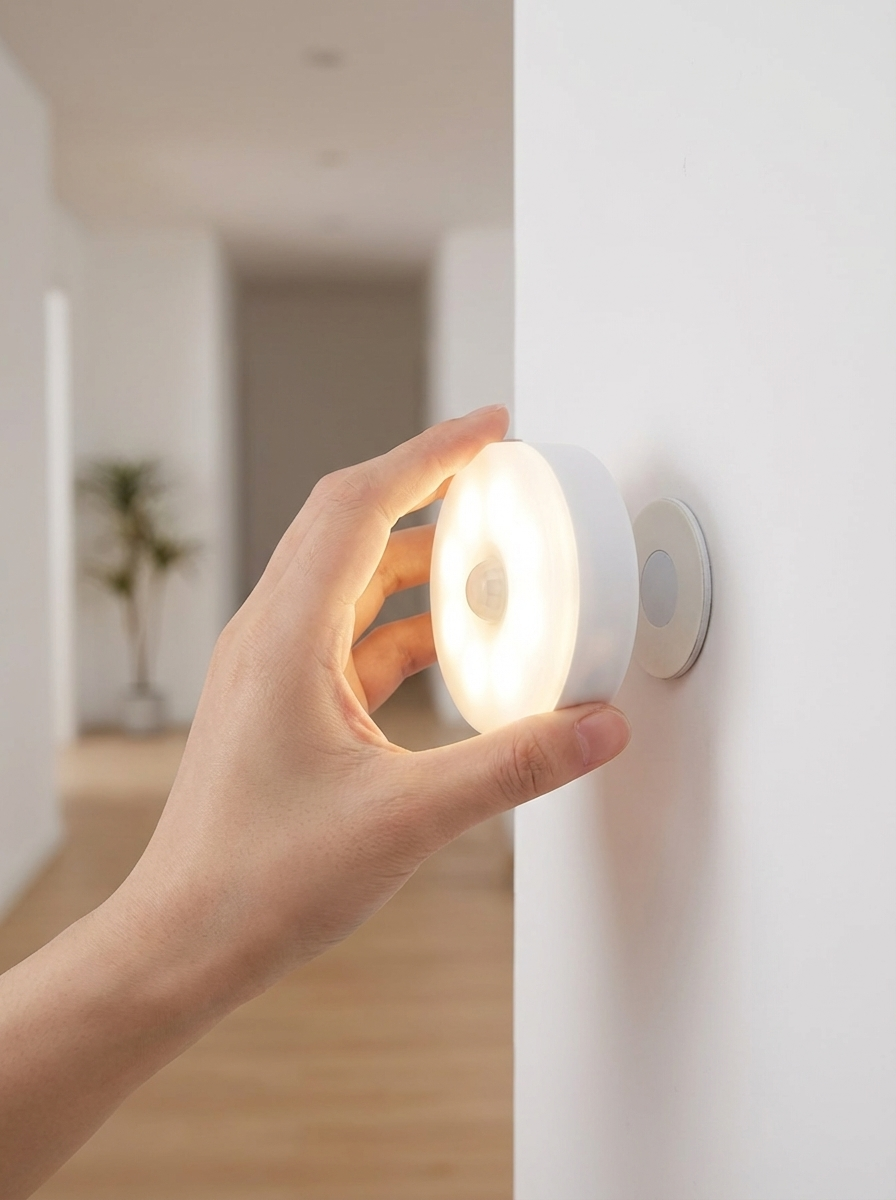 GlowNest Motion Lights™ | Motion Sensor LED Night Lights (3-Pack) – Adjustable Brightness for Bedroom, Stairs & Hallways