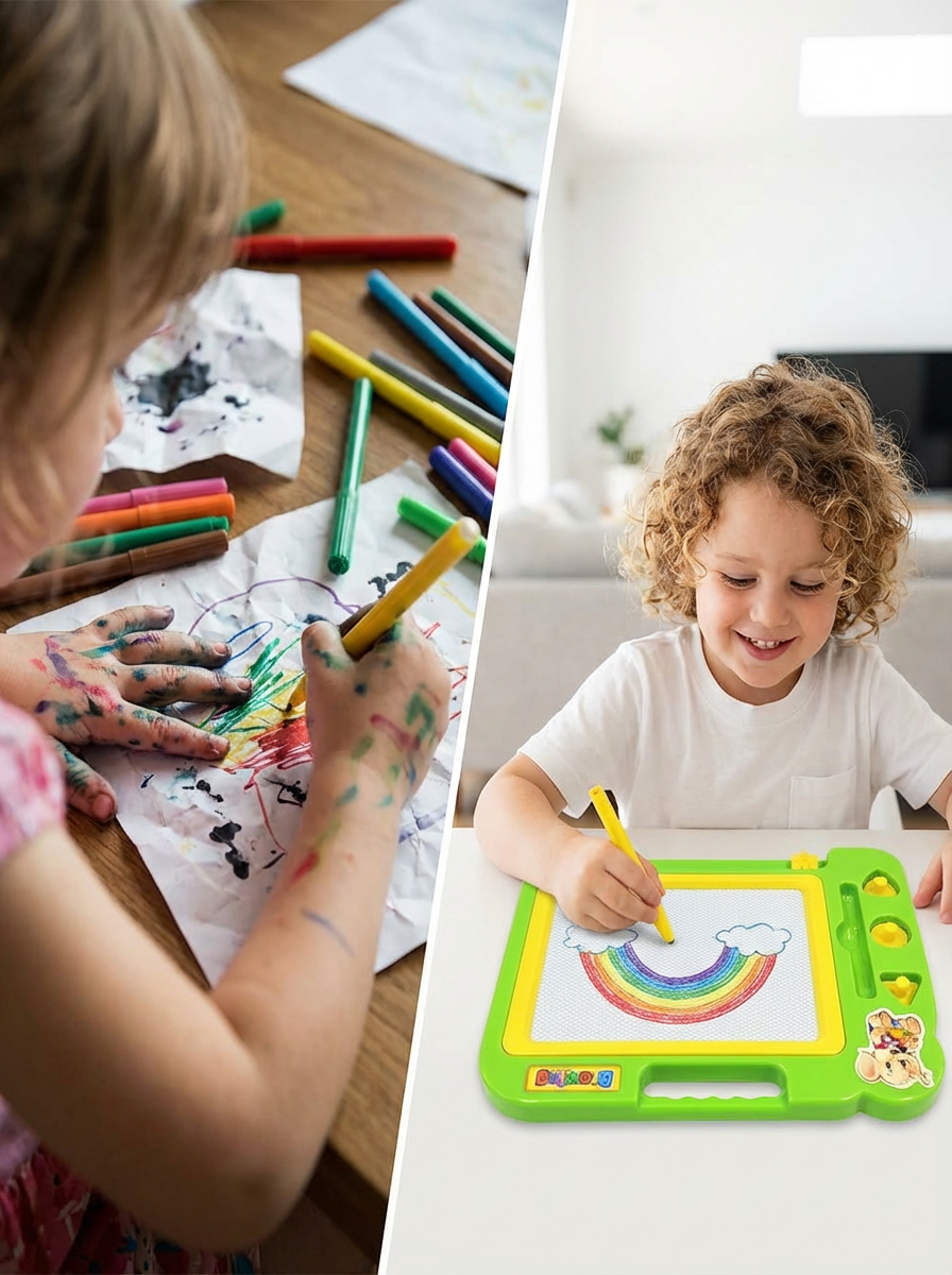 DoodleNest Magnetic Drawing Board™ | Reusable Kids Drawing Tablet – Educational Graffiti Board Toy for Toddlers & Children