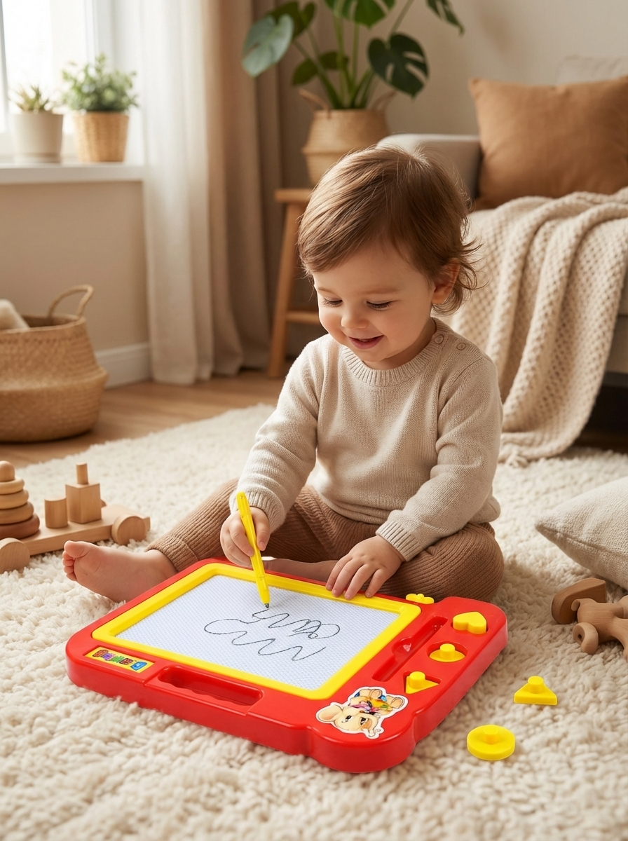 DoodleNest Magnetic Drawing Board™ | Reusable Kids Drawing Tablet – Educational Graffiti Board Toy for Toddlers & Children