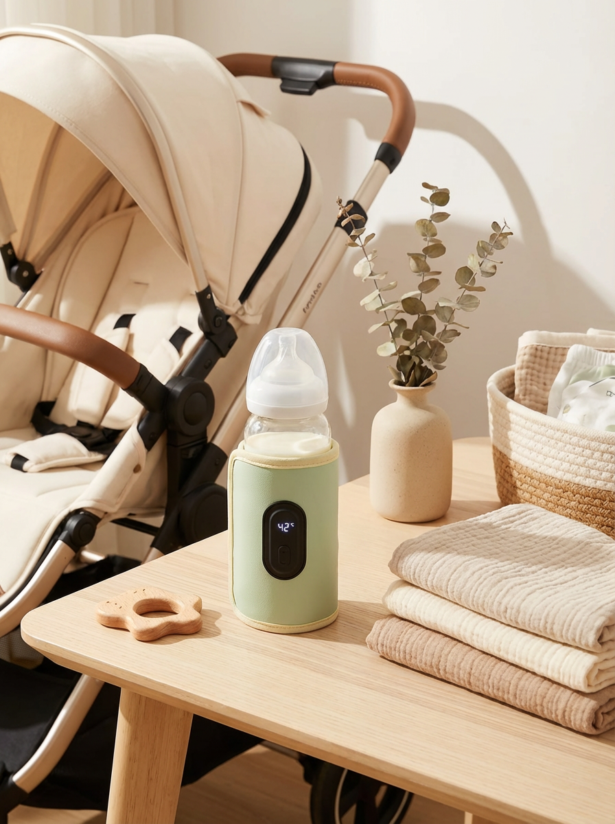 WarmNest Bottle Warmer™ | Portable USB Baby Bottle Heater – Travel Milk Warmer for Stroller & On-The-Go Feeding
