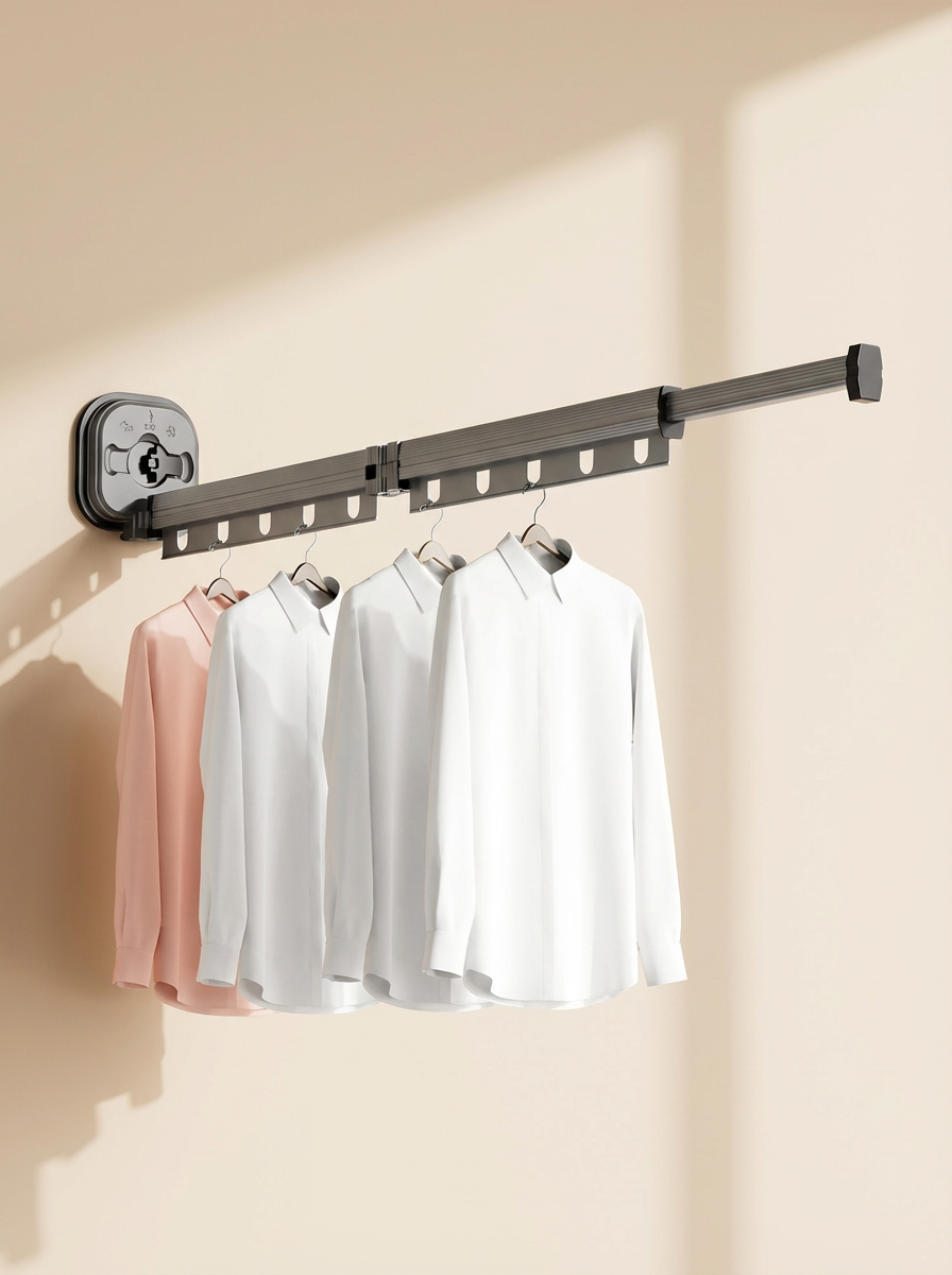 SpaceNest Drying Rack™ | Retractable Wall Mounted Clothes Drying Rack – Foldable Space-Saving Laundry Hanger
