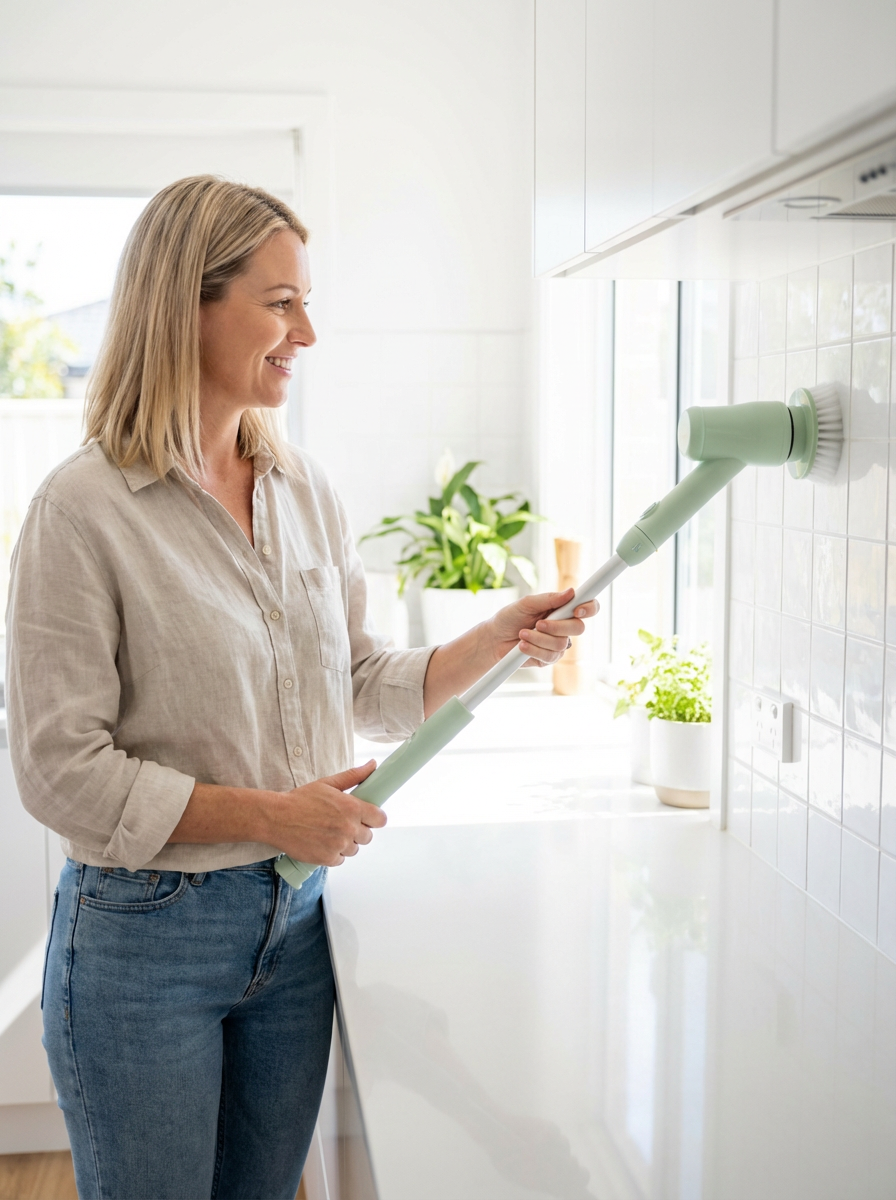 PowerClean Spin Scrubber™ | Wireless Electric Cleaning Brush – Rotating Bathroom, Kitchen & Tile Scrubber