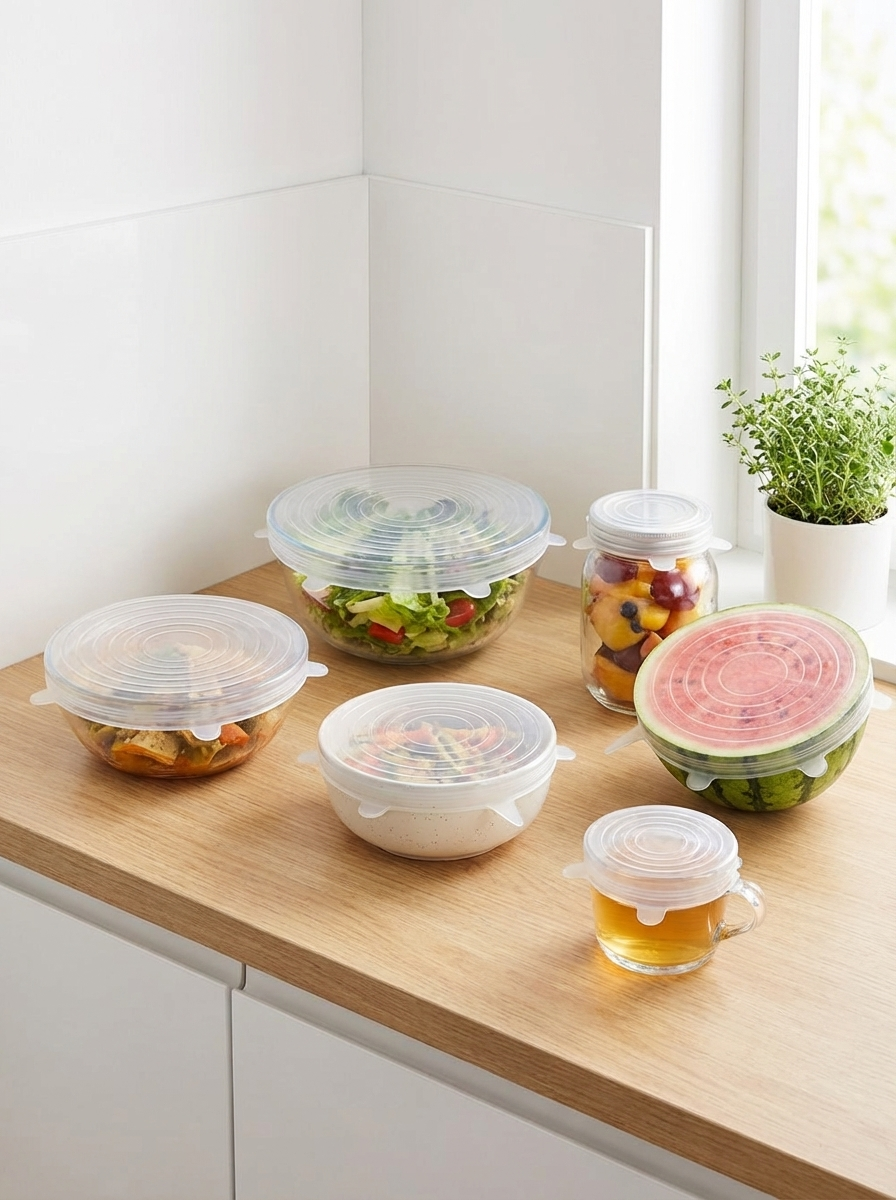 SealNest Stretch Lids™ | Reusable Silicone Food Covers – Adjustable Elastic Lids for Bowls, Fruit & Containers