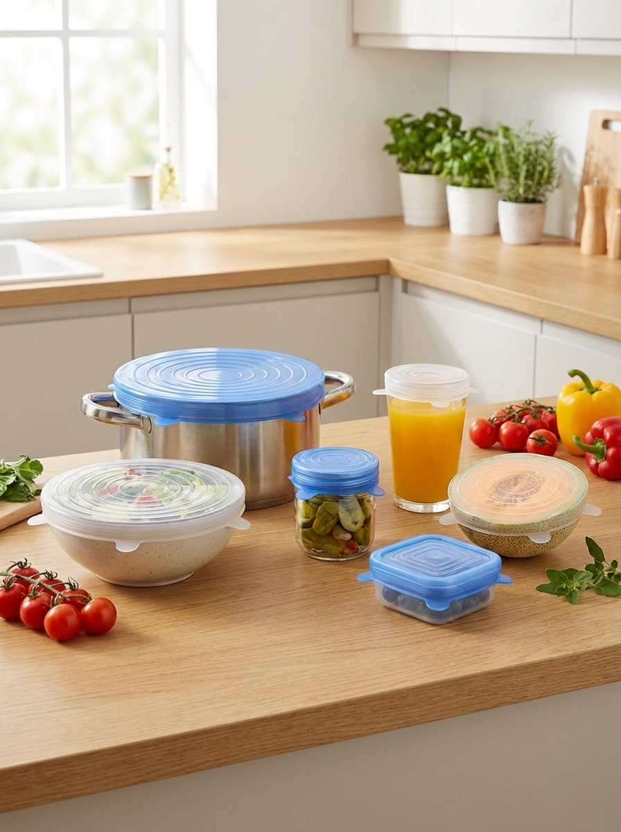 SealNest Stretch Lids™ | Reusable Silicone Food Covers – Adjustable Elastic Lids for Bowls, Fruit & Containers